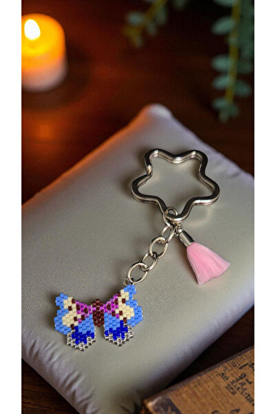 SEARD Miyuki Beads Handmade Blue Butterfly Keychain/Bag Ornament