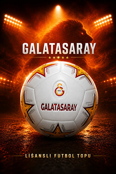 Galatasaray LİSANSLI PREMİUM ORJİNAL FUTBOL TOPU YENİ SEZON 430 GR 5 NO FUTBO...
