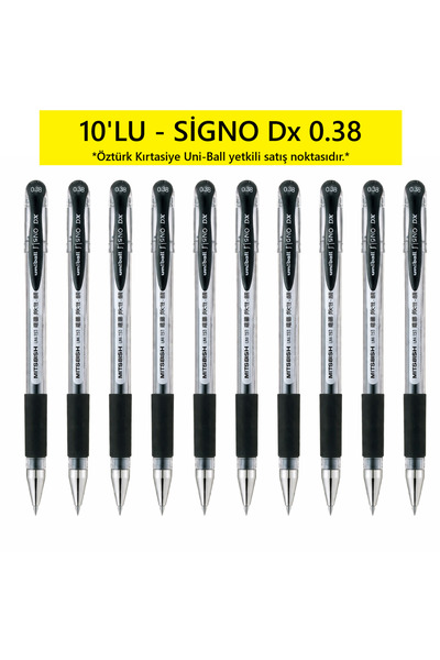 Signo Needle Gel Ink Needle Roller Pen 0.38mm Black Um-151nd-38(10 Lu Pack)