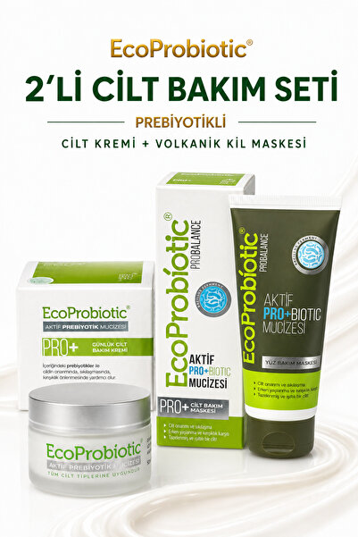 EcoProbiotic Cilt Bakım Seti (50 ml + 100 ml) | Kırışıklık Karşıtı Krem + Vol...