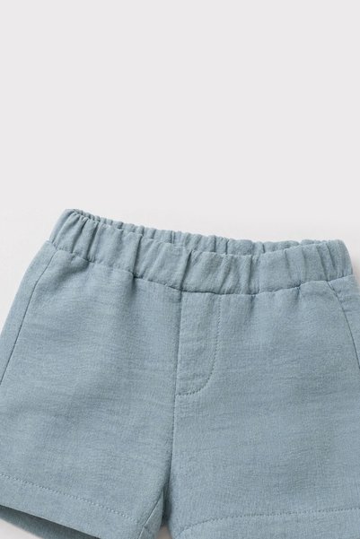 LUMİNO KİDS Baby Boy Muslin Shirt Shorts 2-Piece Summer Set 6-24 Months
