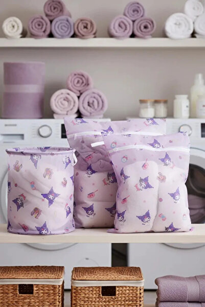 Miniso Sanrio Lisanslı Kuromi Çamaşır Torbası – 3’lü Set Hassas Koruma Sağlay...