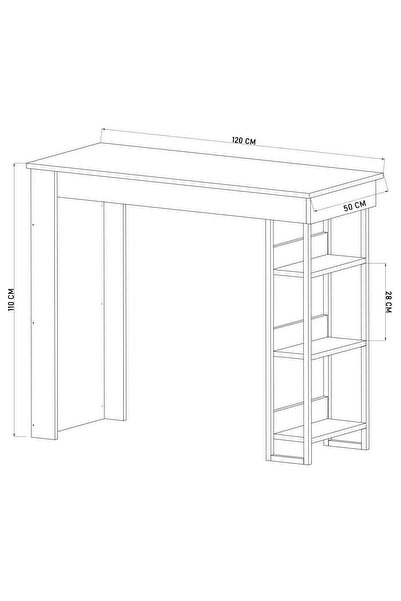 dekor fim DF01103BR 3 Raflı, Yüksek Bar Masası, Dekoratif Mutfak ve Yemek Masası, Şık Barok Mutfak Adası