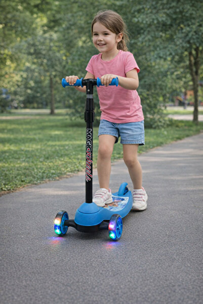 Toyzitoys RUNNER MAVİ KIZ PRENSES FİGÜRLÜ Frenli Denge Led Işıklı 3 Üç Tekerl...