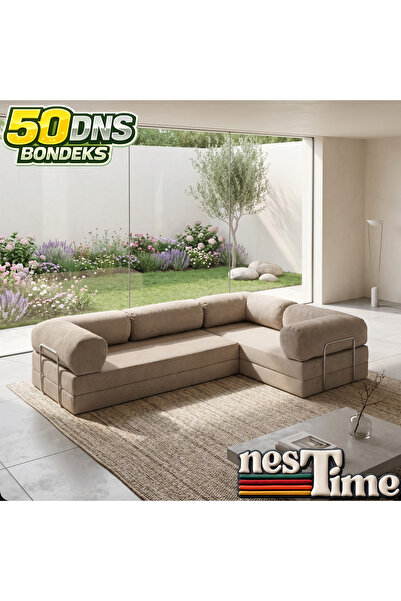 NESTİME Nestime® 300x200 cm Kapalı Köşe Modüler Sünger Koltuk Takımı