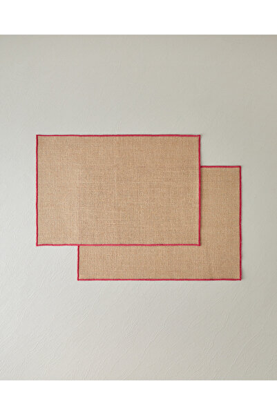 English Home Exotic Lines Jüt 2'li Amerikan Servis 35x50 cm Fuşya