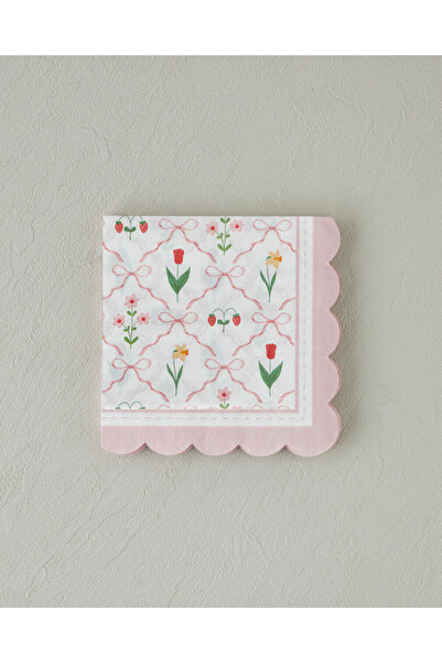 English Home Floral Whimsy Kağıt 20'li Kağıt Peçete 32x32 cm Pembe