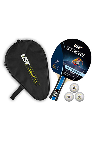 USR Stroke-RC Masa Tenisi Raket + 3 Top + Kılıf Set
