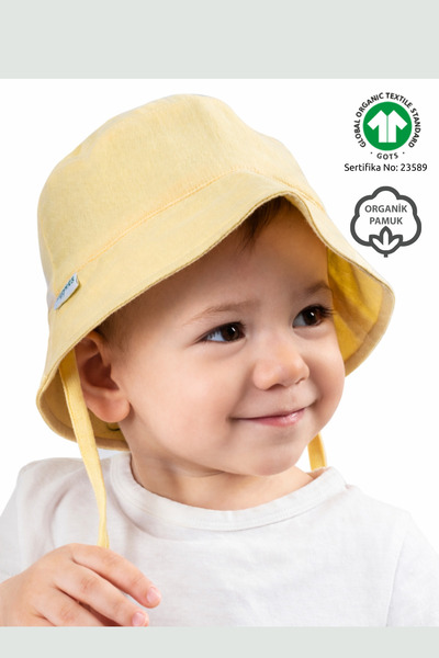Zuppers Organic Cotton Muslin Baby Hat - Lemon