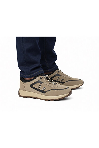 Dropland Men's Beige Genuine Leather Casual Casual Shoes Lightweight Orthoped...