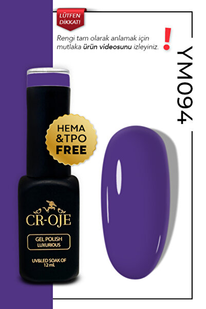 CROJE KALICI OJE Kalıcı Oje Neon Ym094 Mor Neon (12 ML)