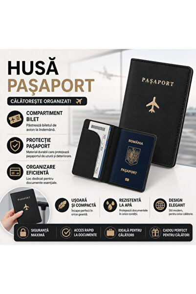 SMARTECH Passport Holder, Black