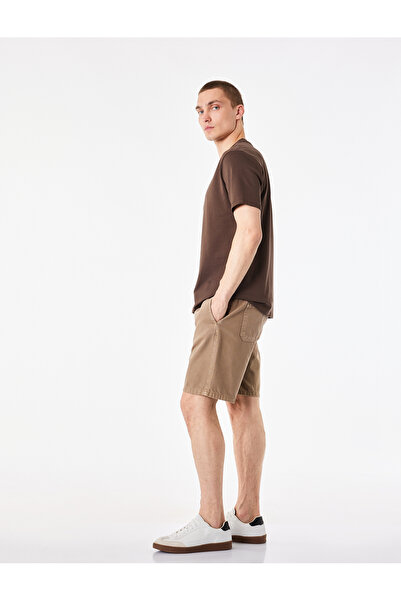 Koton Straight Fit Cotton Jean Shorts with Pockets and Tie Waist