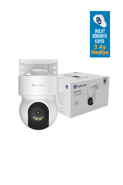 Hybrone Omni Volt 3MP Akıllı Dış Ortam WiFi Güvenlik Kamerası, Gece Görüşlü, ...