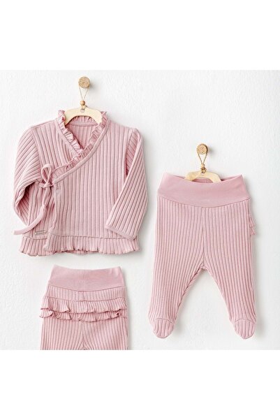 andywawa Ac25094 Sweet Penguin 2-Piece Baby Set Pink