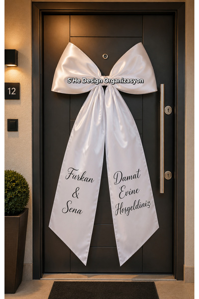 s'he design organizasyon Kişiselleştirilebilir Dev Fiyonk–Baskılı Damat Ev/Ar...