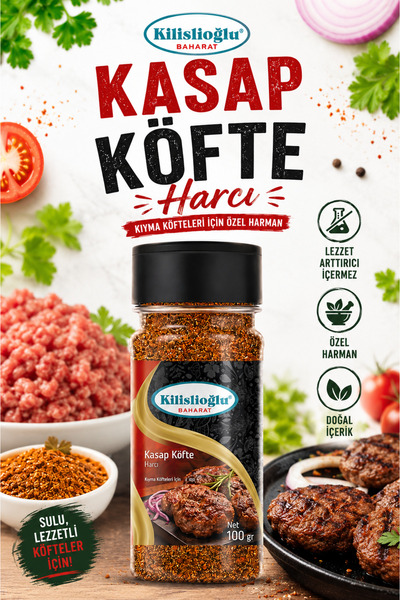 KİLİSLİOĞLUBAHARAT Kasap Köfte Baharatı 100 Gram | Köfte Harcı | Cızbız Köfte...