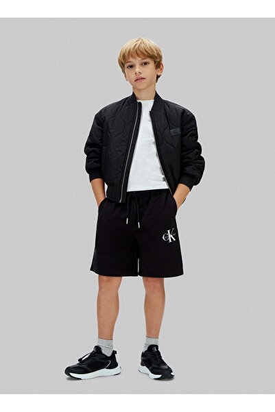 Calvin Klein Siyah Erkek Çocuk Baskılı Şort LV1CKSJC51BEH