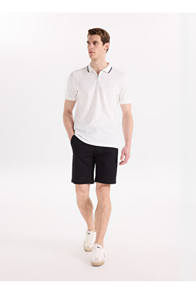 Fabrika Siyah Erkek Slim Fit Bermuda Şort F6SM-SHT 2502