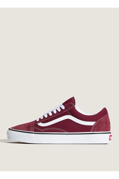 Vans VN0A38G15U71 Old Skool Bordo Deri Kadın Lifestyle Ayakkabı