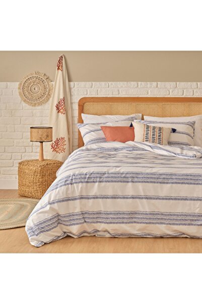 Bella Maison %100 Pamuk Saten Marine King Size Nevresim Seti Mavi (240x220 cm)