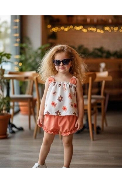 GENERAL Girl's Short Set with Top Detailed Sleeveless Set 9-18 Months - Made ...