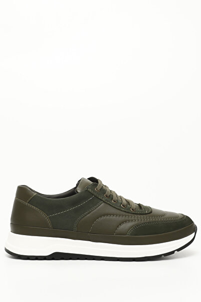 GÖNDERİ(R) Khaki Antique Gön Platinum Echtleder Round Toe Lace Up Casual Herr...