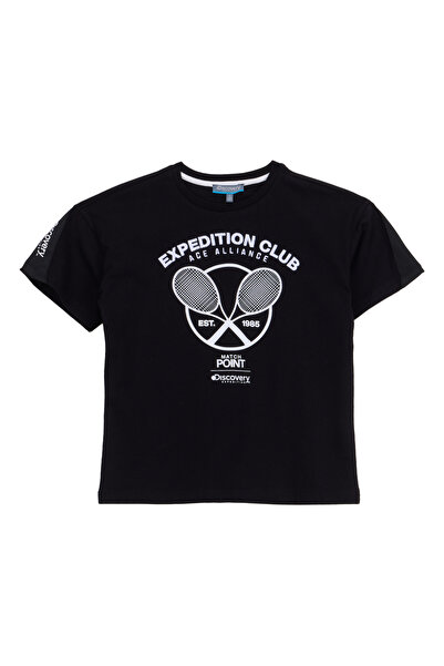 Discovery Expedition Siyah Erkek Çocuk Nakışlı T-Shirt D6SB-TST3037