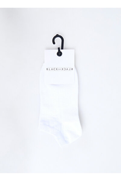 Black On Black Beyaz Kadın Patik Çorap YMR005