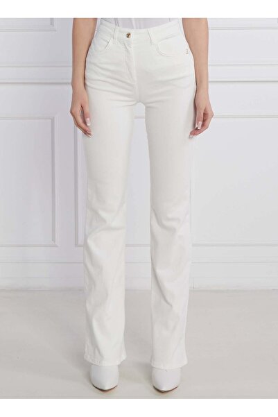 Patrizia Pepe Beyaz Kadın Standart Fit Pantolon CP0937