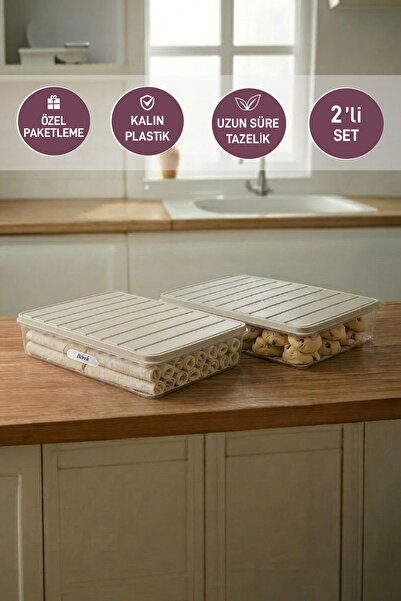 SELKA HOME 2 Pieces 2.25 Lt. Nora Organizer Refrigerator Freezer Organizer St...