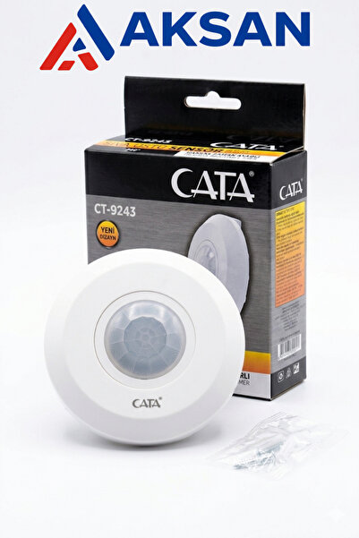 Cata CT-9243 360° Hareket Sensörü Sıva Üstü Pır Sensör Hassas Zaman Ayarlı 800W