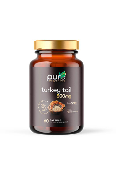 pureorganics Turkey Tail 50% polizaharide – Imunitate și microbiom | 60 capsule