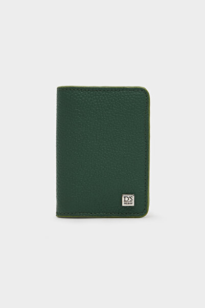 D'S Damat Ds Damat Green 100% естествена кожа портфейл за карти