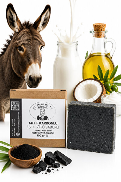 Şükran Ana Karbonlu Zeytin ve Hindistan Cevizi Yağlı Doğal El Yapımı Eşek Süt...