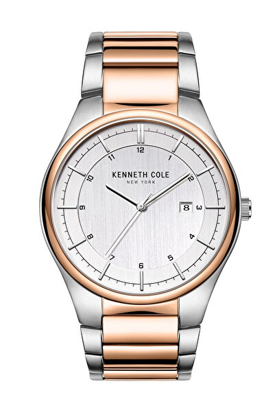 Kenneth Cole Classic Silver Dial Silver Rose Gold Stainless Steel Bracelet An...