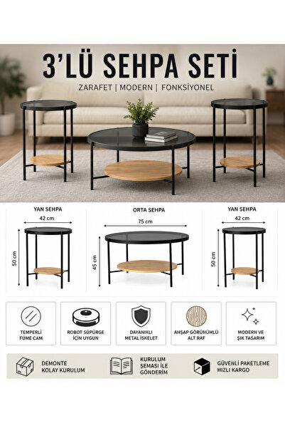 BETA AKSESUAR Oslo Üçlü Set