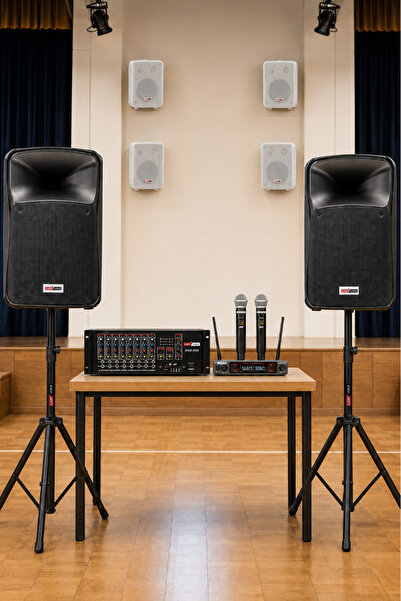 Lastvoice Okul Ses Sistemi Ideal Iç-dış Anfi Hoparlör Sistemi Full Paket-1