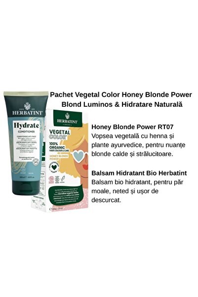 Herbatint Pachet Vegetal Color Honey Blonde Power