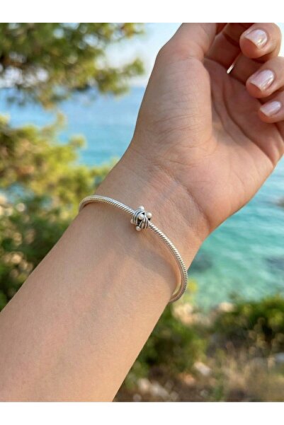 My Story İncili Dalga Büyüsü Gümüş Charm