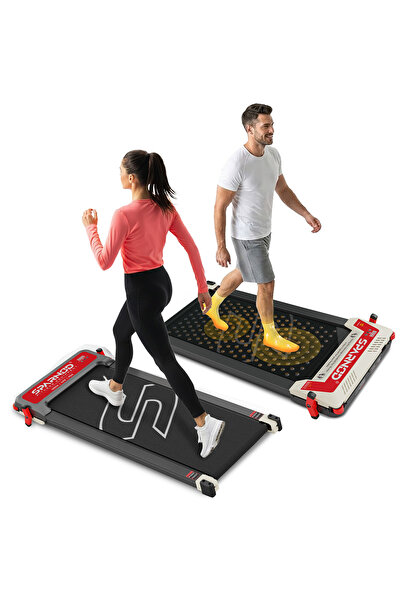 Sparnod Fitness STH-3003 Walking Pad Treadmill with Acupressure Pad, 3-in-1, ...