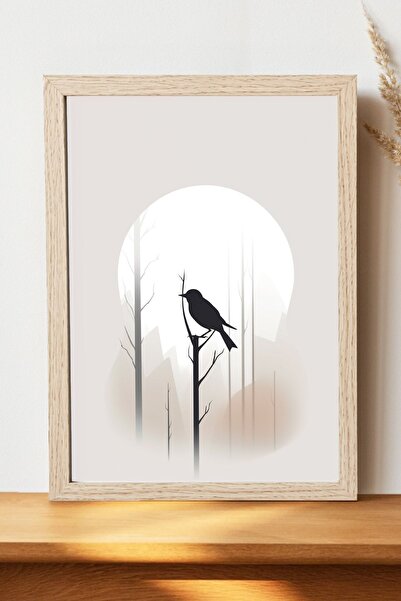 Luna Marissa Αφίσα Minimal Bird - Αφίσα τοίχου από γυαλιστερό χαρτί χωρίς πλα...