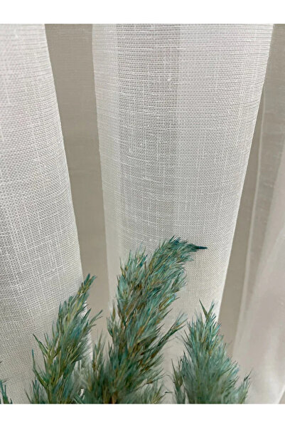 Taç Perdeaua din tul din in natural 1/3 Sık Plle - Ecru