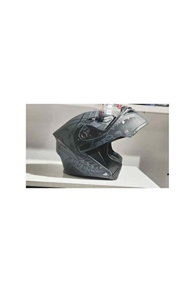 SEVGENT Jk-20 Jk902 Çene Pedli Güneş Vizörlü Çeneden Açılır Kask [H-2 Grey ] ...