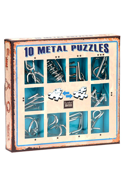 Eureka Mechanical Puzzle - Set 10 pcs/set Blue