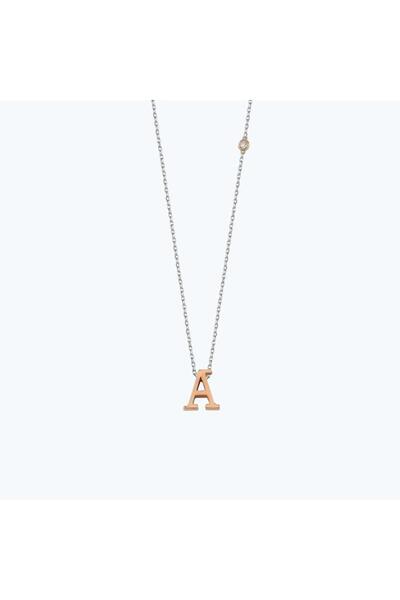 Altınbaş Silver Pırlantalı A Harfi Kolye