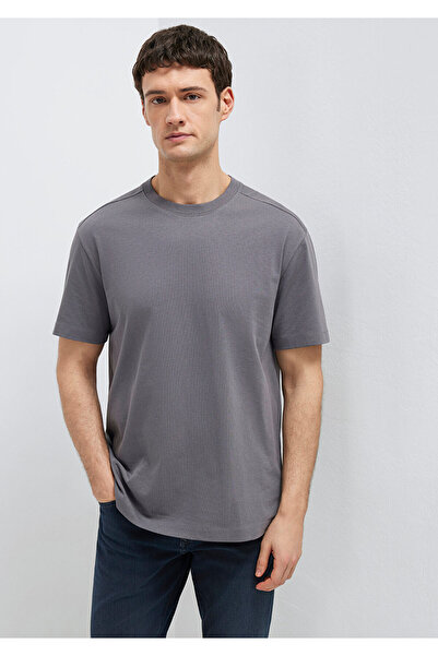 Mavi Antrasit Basic Tişört Loose Fit / Bol Rahat Kesim 0613466-90721