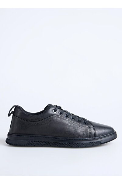 F By Fabrika Siyah Erkek Deri Sneaker TAIN