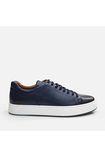 Hotiç Ανδρικά δερμάτινα παπούτσια τύπου Navy Blue Casual