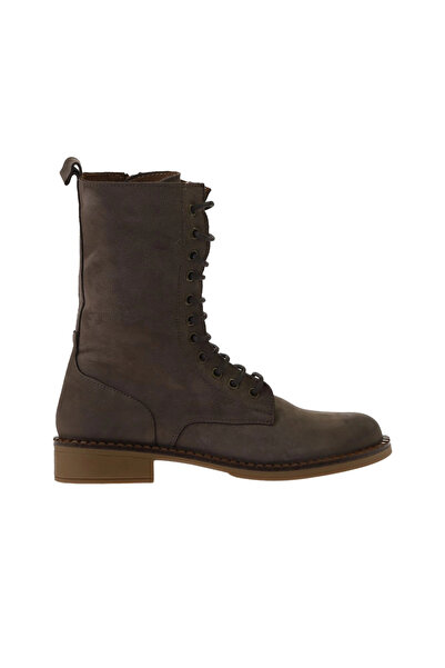 Bueno Shoes Дамски равни ботуши от норков нубук 01wv6007